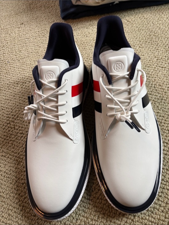 G/FORE Other - G/FORE White Golf Shoes with Red & Navy Stripes